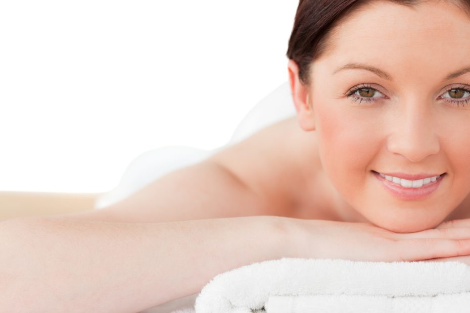 Attractive Redhaired Woman Posing While Relaxing In A Spa Centre